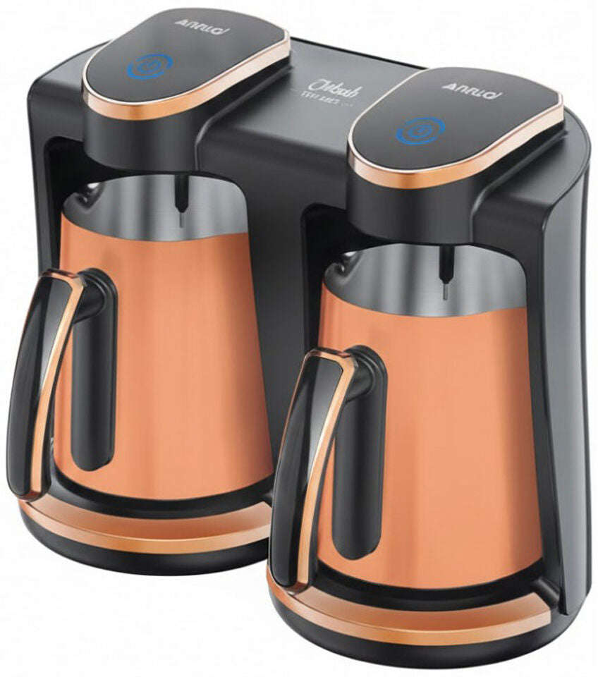 Newal Double Turkish Coffee Maker 8-cup capacity 1300W with smart anti-overflow system and one-touch control COF-5527