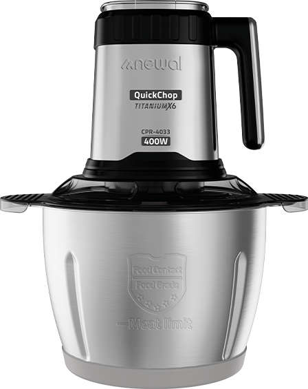Newal Chopper with 3 Liter Stainless Steel Bowl and 400W Motor CPR-4033