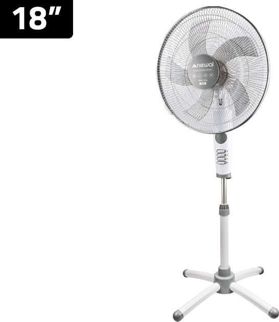 Newal Stand Fan 18-inch 3-Speed with Adjustable Tilt and Wide-Angle Oscillation FAN-324