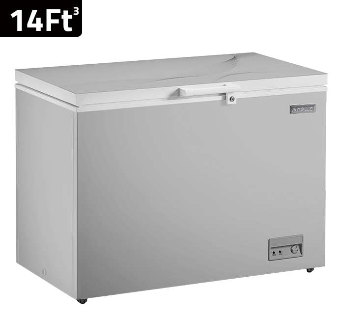Newal Chest Freezer with Glass Door, Dual Usage as Fridge or Freezer, 14 Cubic Feet Capacity FRZ-9327/05