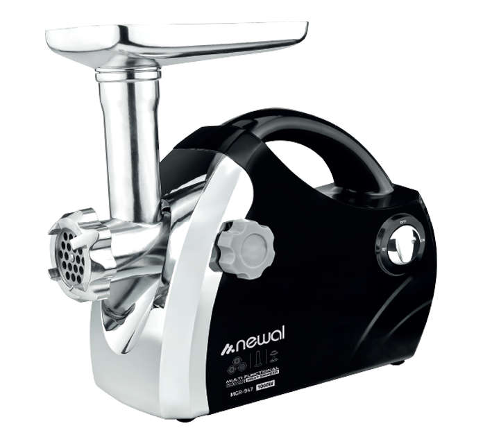Newal Meat Grinder with 1000W High Power Motor, Reverse Rotation, and Kibbeh Attachments MGR-947