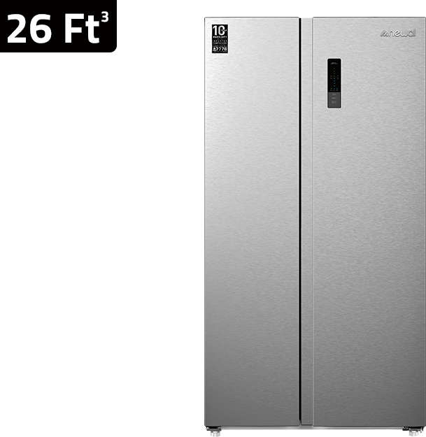 Newal French Door Refrigerator with 26 Cubic Feet Capacity and Tropical Inverter Compressor RFG-9616/05