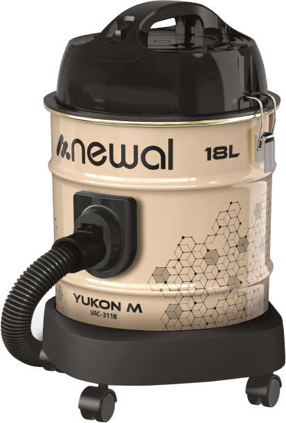 Newal Metal Drum Vacuum Cleaner 18L 1600W with Strong Metal Clips VAC-3118/04