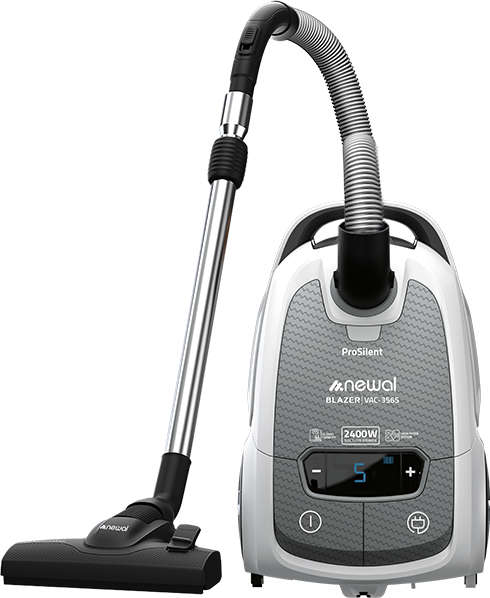 Newal Cylinder vacuum cleaner with 2400W motor and 4L dust container capacity, ultra-quiet operation VAC-3565/01