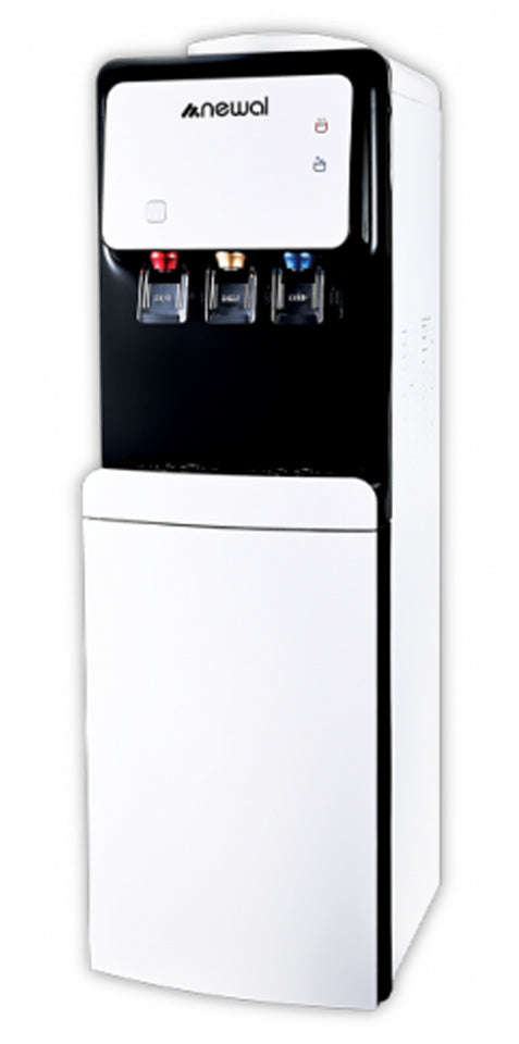 Newal Water dispenser with tri-temperature settings, 16-liter storage cabinet, stainless steel tank, and VFD display WTD-053/02