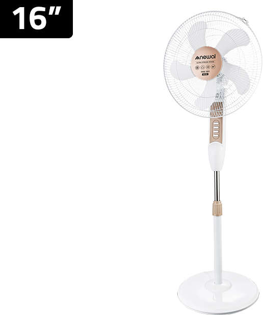 نيوال مروحة عمودية بقوة 60 واط، 5 شفرات، 3 سرعات، وإمكانية تعديل الميل FAN-303