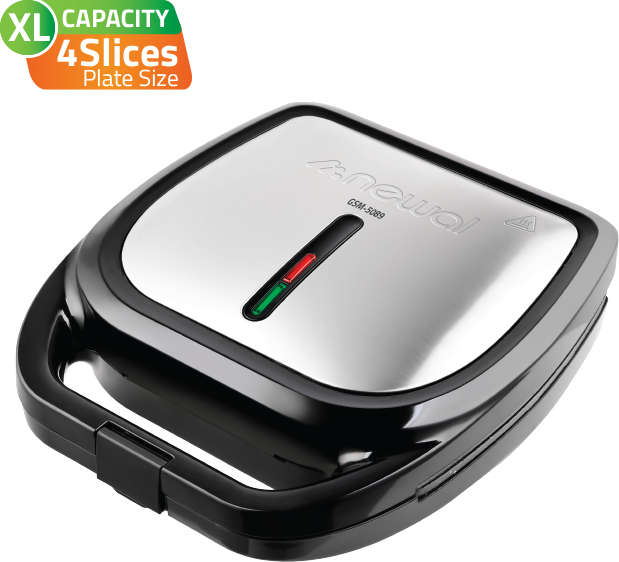 Newal 4-slice contact grill with granite non-stick plates and oil drip tray GSM-5089