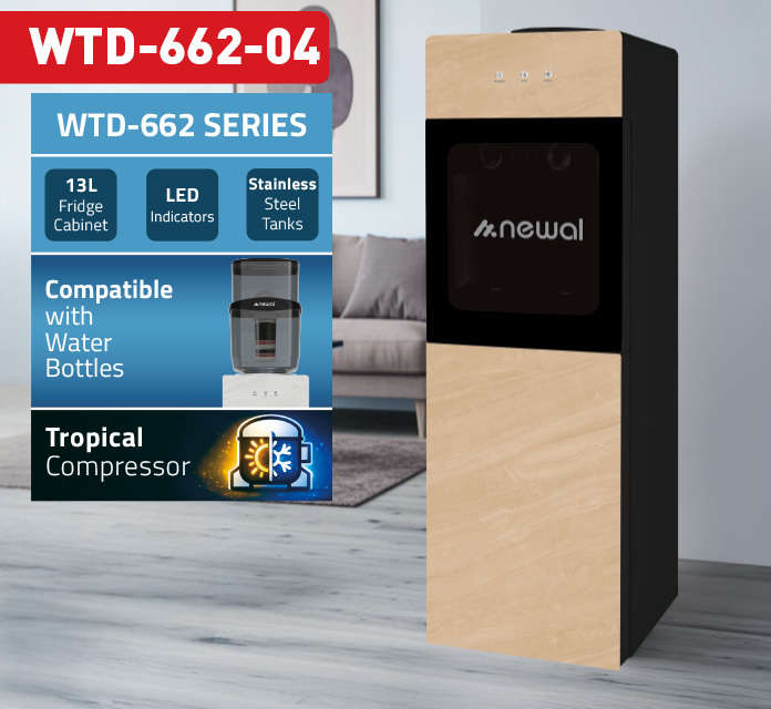 Newal Water dispenser with 13-liter bottom fridge cabinet WTD-662/04