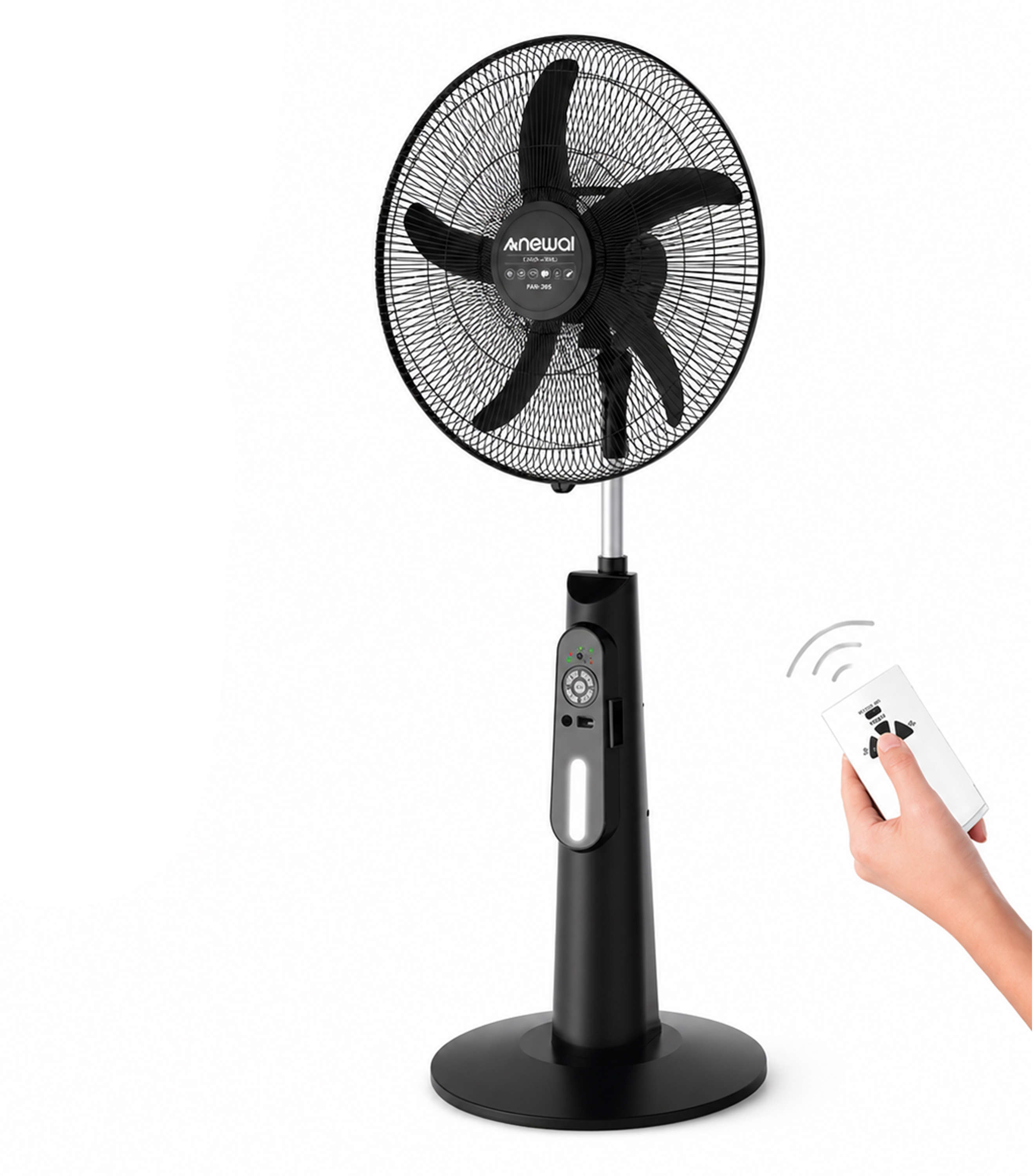 Newal Rechargeable 18-inch fan with five blades for strong airflow FAN-395/02