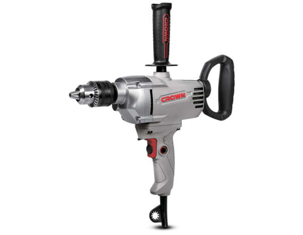 CROWN 1200 W corded drill/mixer with 0-1000 rpm no-load speed and 16 mm keyed chuck CT10148