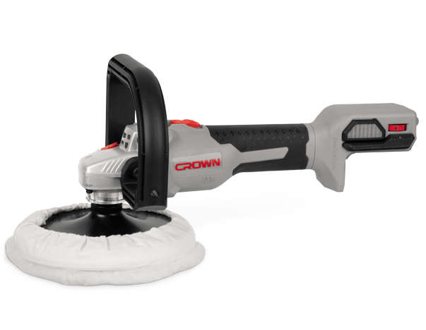 CROWN Cordless polishing machine with brushless motor and 20V Max power, 180 mm disc diameter, variable speed 500-3550 rpm CT23018HX