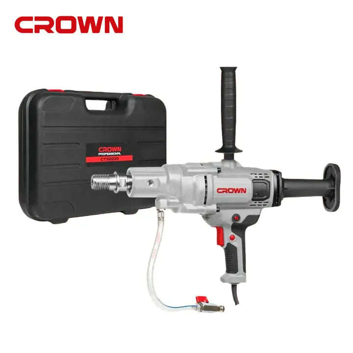 CROWN 2000W wet diamond core drill with variable speed and mechanical clutch for concrete and masonry drilling CT32035
