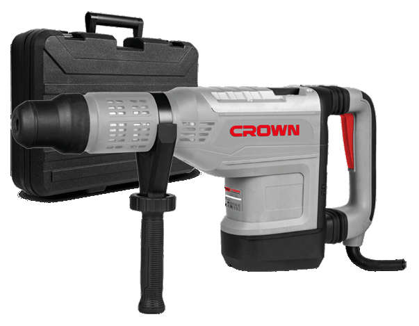 CROWN Heavy rotary hammer drill 1700W with 55mm concrete drilling capacity CT18190