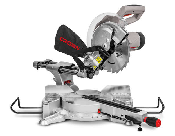 CROWN 255 mm (10") sliding mitre saw 1800 W with angle adjustment CT15233P