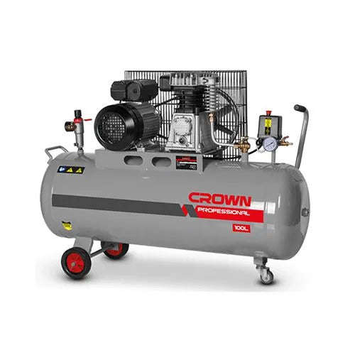 CROWN 100L air compressor with 2HP motor and 8 bar max pressure CT36031