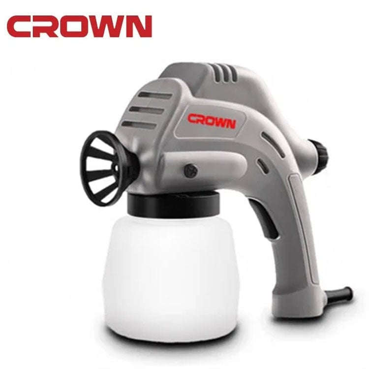 CROWN Electric air spray gun with 80W power, 700ml cup capacity, and 0.8mm nozzle diameter CT31012