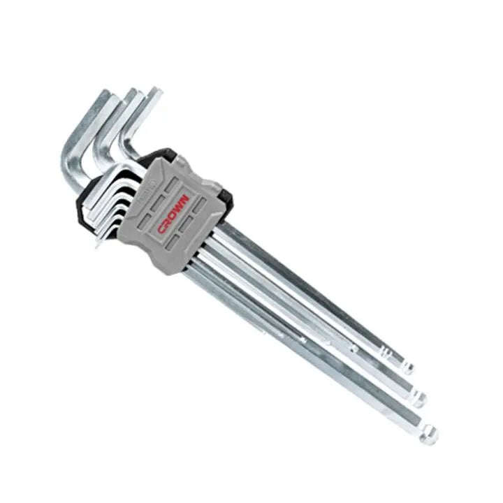 CROWN Extra Long Ball End Hex Key Set, 9 pieces CPHOK-BMCX09