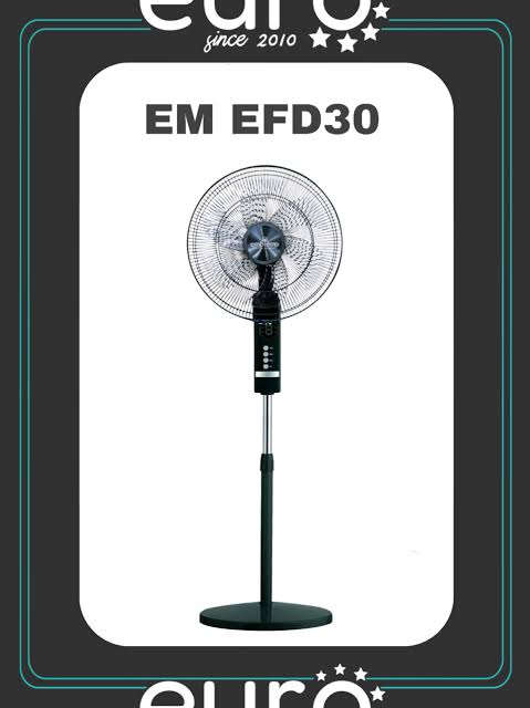 امبليوم مروحة كهربائية اسود EM EFD30