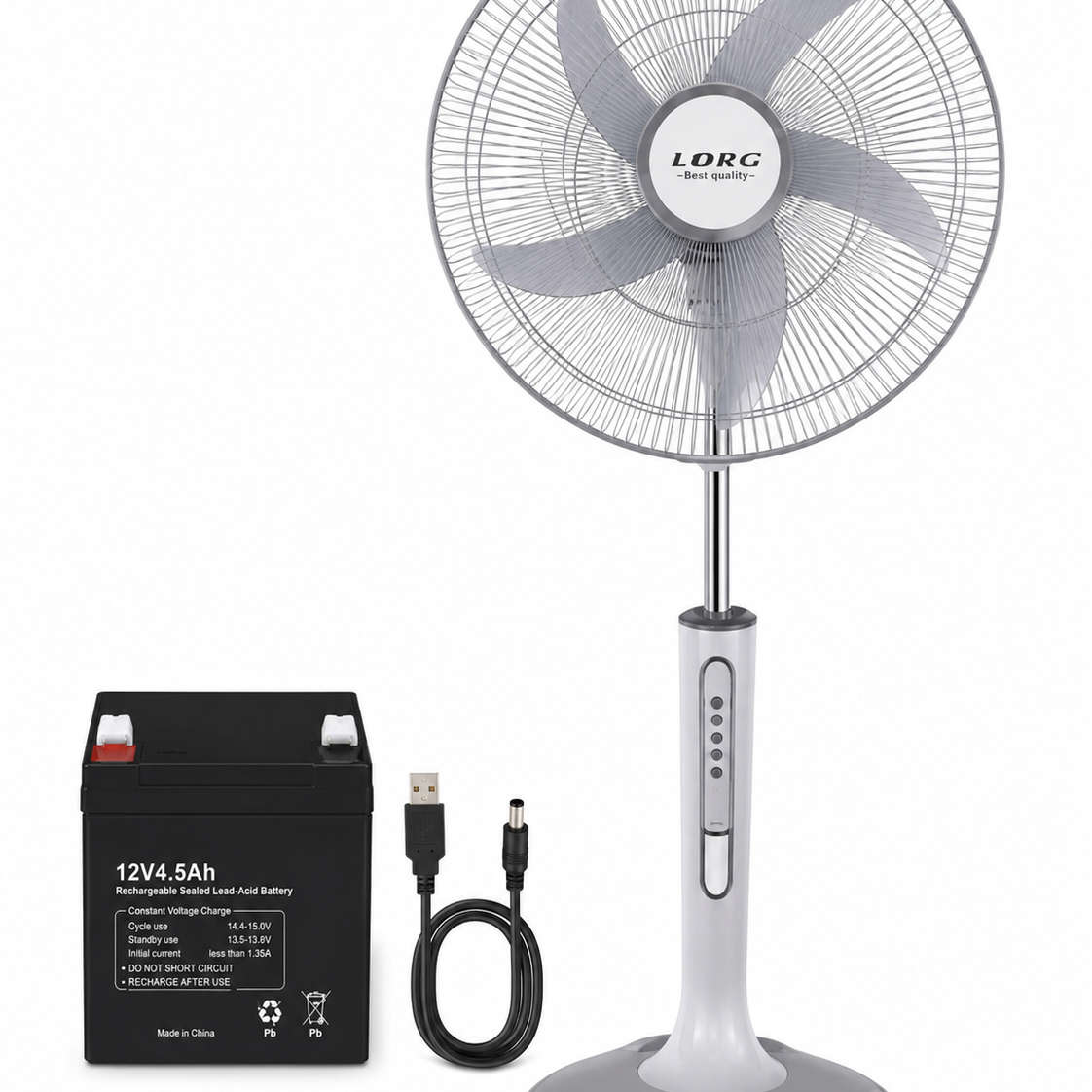 LORG Large 18-inch vertical charging fan KM-F0138