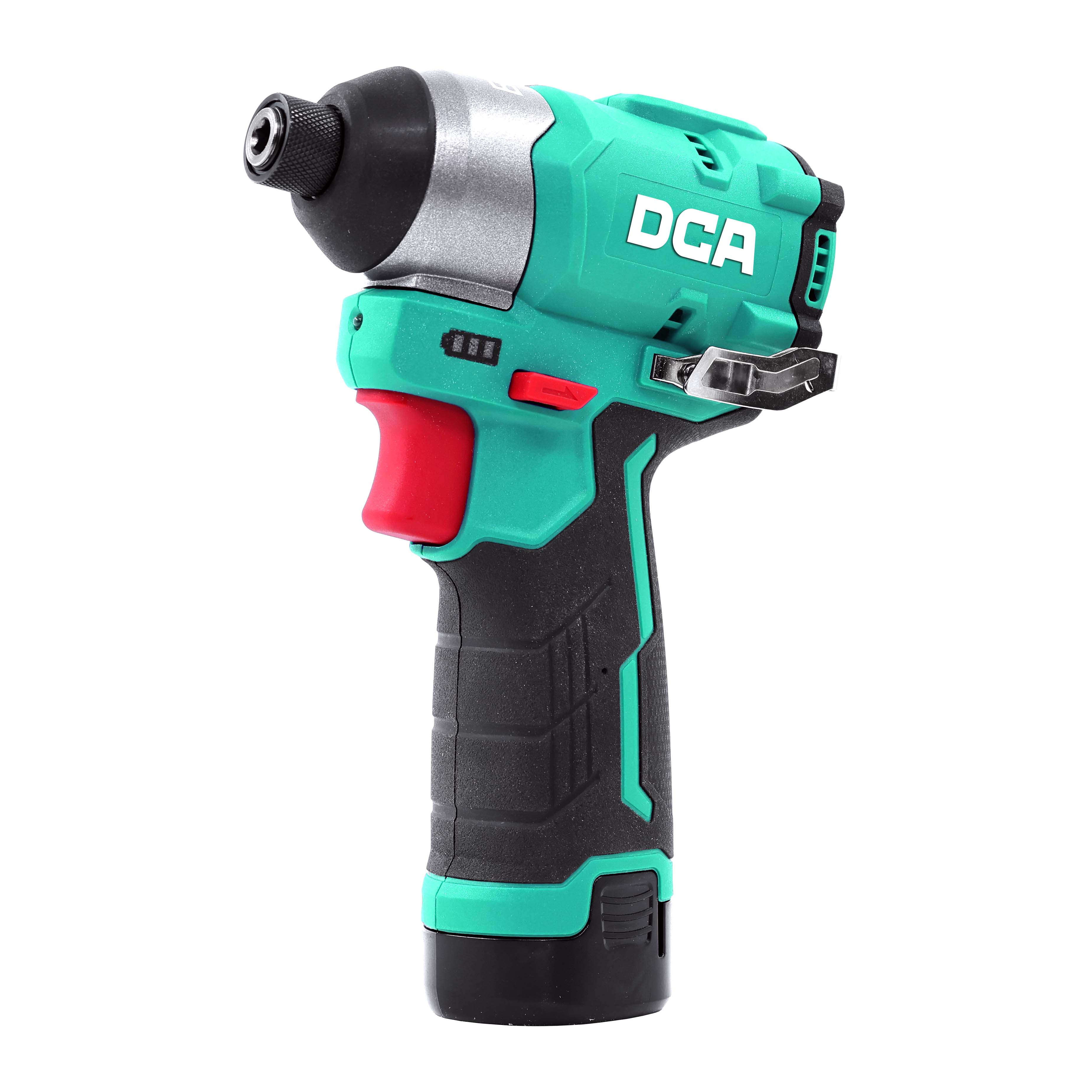 DCA 12V Cordless Drill, 140N Opening and Pulling, with 2 x 2Ah Batteries and Charger ADPL04-8 (TYPEEK)