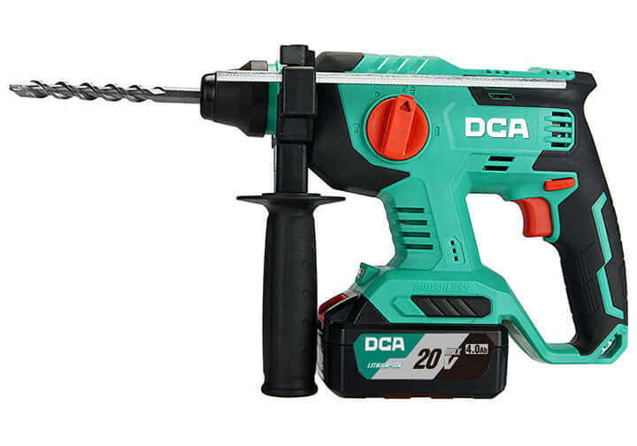 DCA 22mm Cordless Hammer Drill with 3 Actions, 2 x 4Ah Batteries, and Charger ADZC22(TYPEBM)
