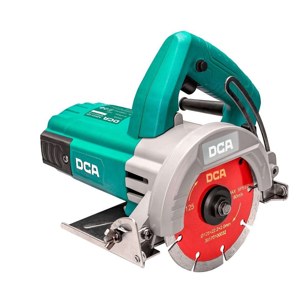 DCA 125mm concrete cutter with 1800W power and 13500 RPM speed AZE03-125