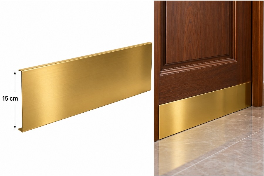 15cm gold door plate