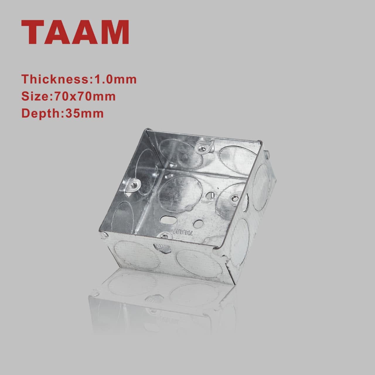 Single square iron box, size 10, for the set, TAAM brand, code 341
