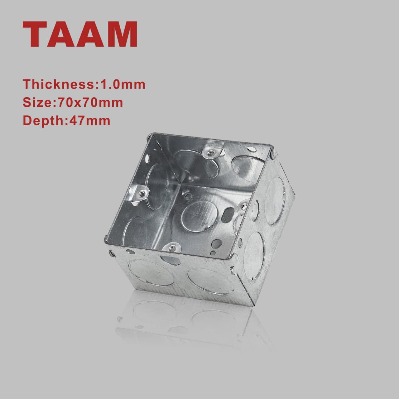 Single deep square iron box, size 10, for the set, TAAM brand, code 331