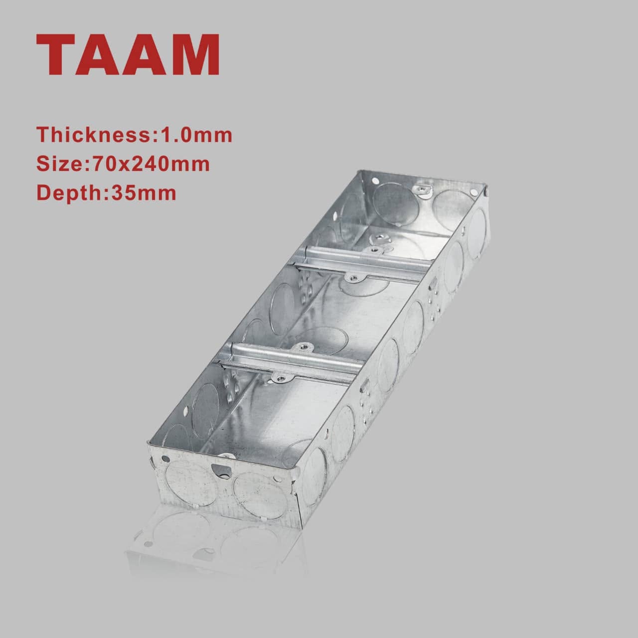 Three-piece square iron box, 5-piece set, TAAM brand, code 343