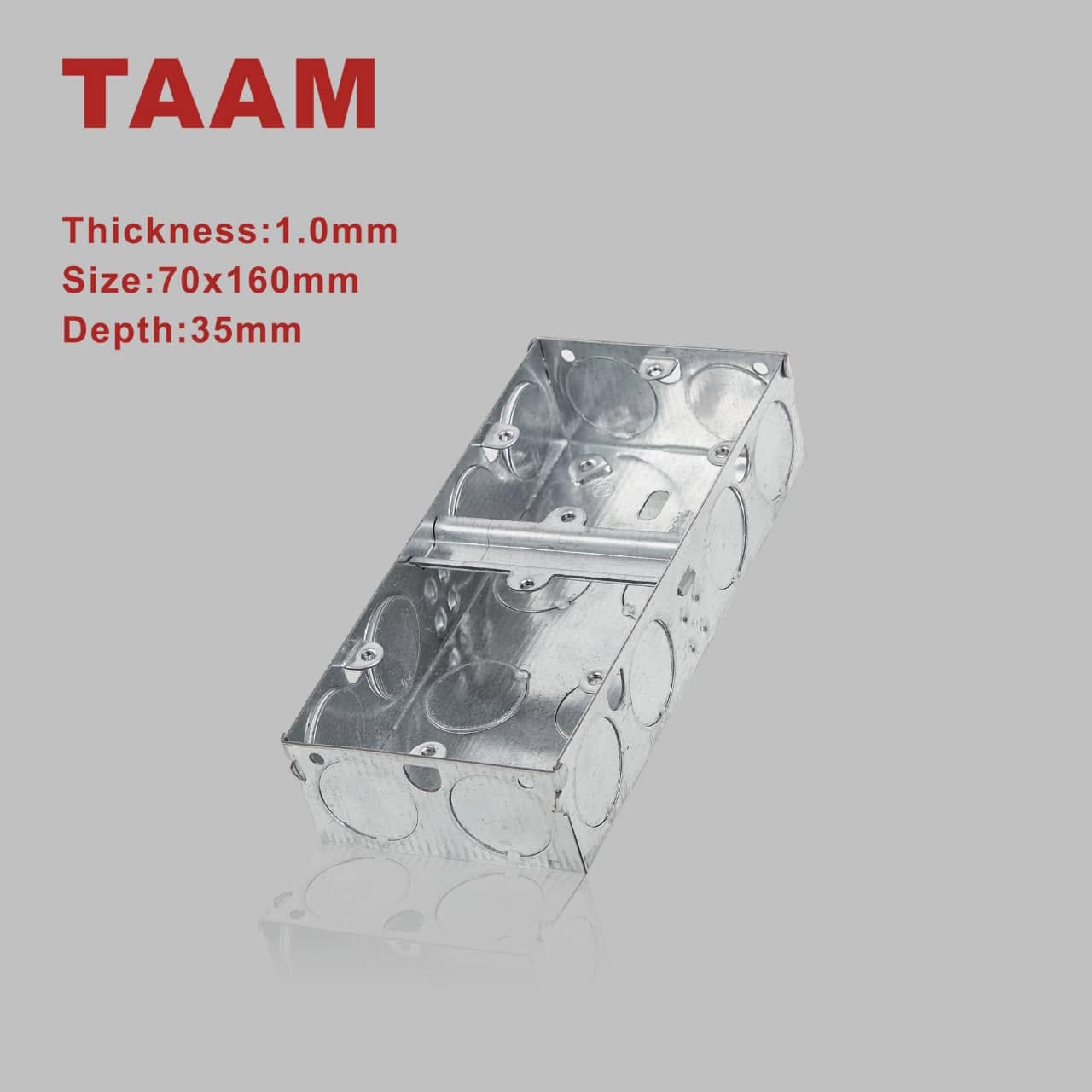Double iron square box, 5-piece set, TAAM brand, code 342