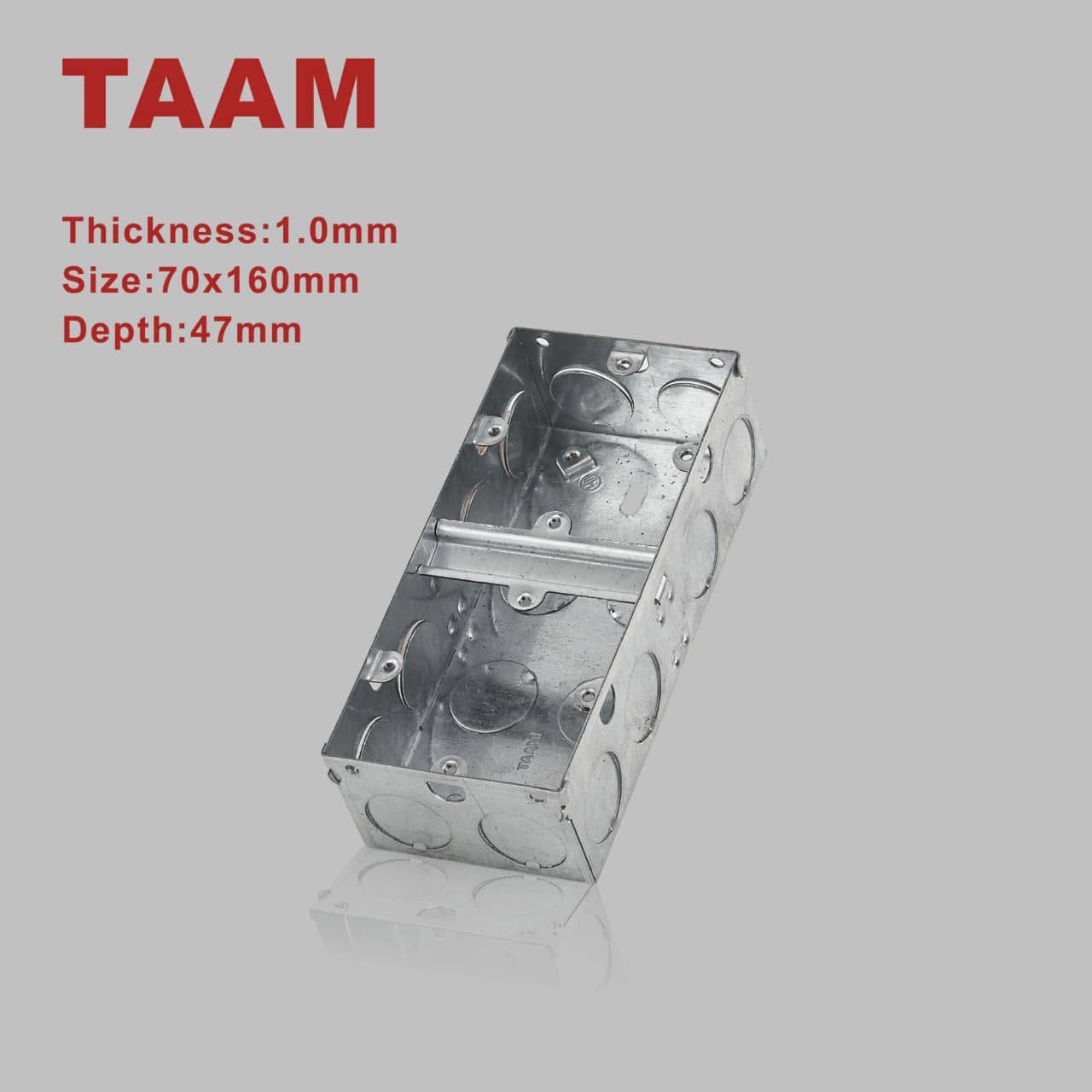 Deep square double iron box, 5-piece set, TAAM brand, code 332