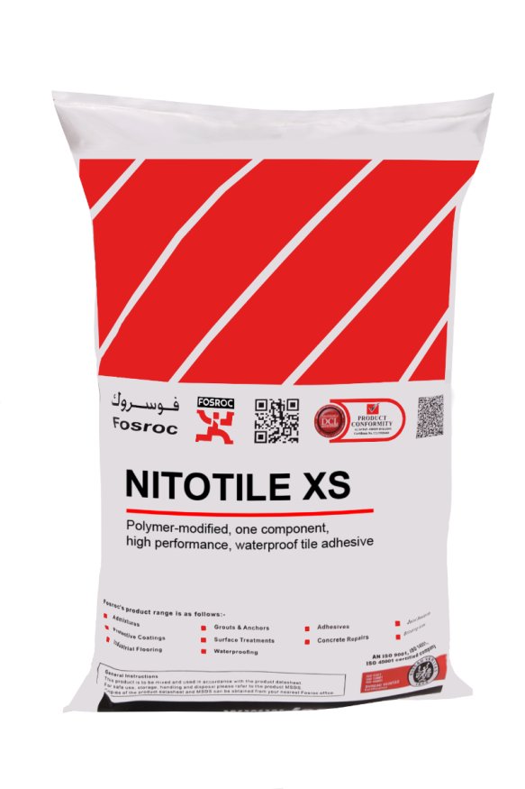 Fosroc Nitotile XS waterproof tile adhesive