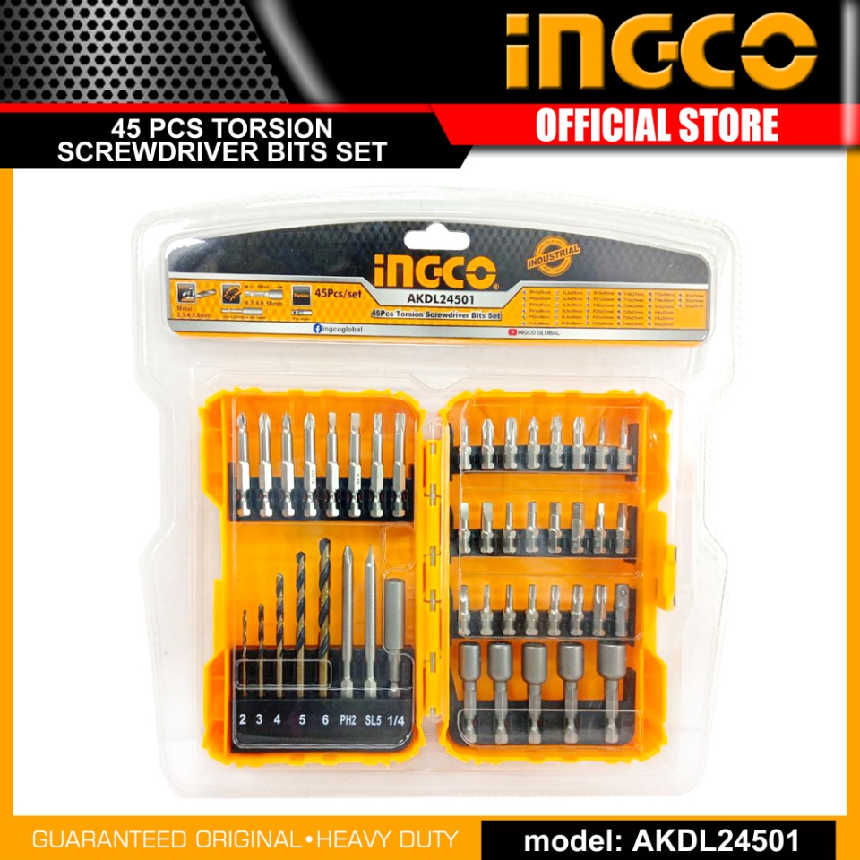 INGCO Torsion Screwdriver Bit Set 45PCS AKDL24501