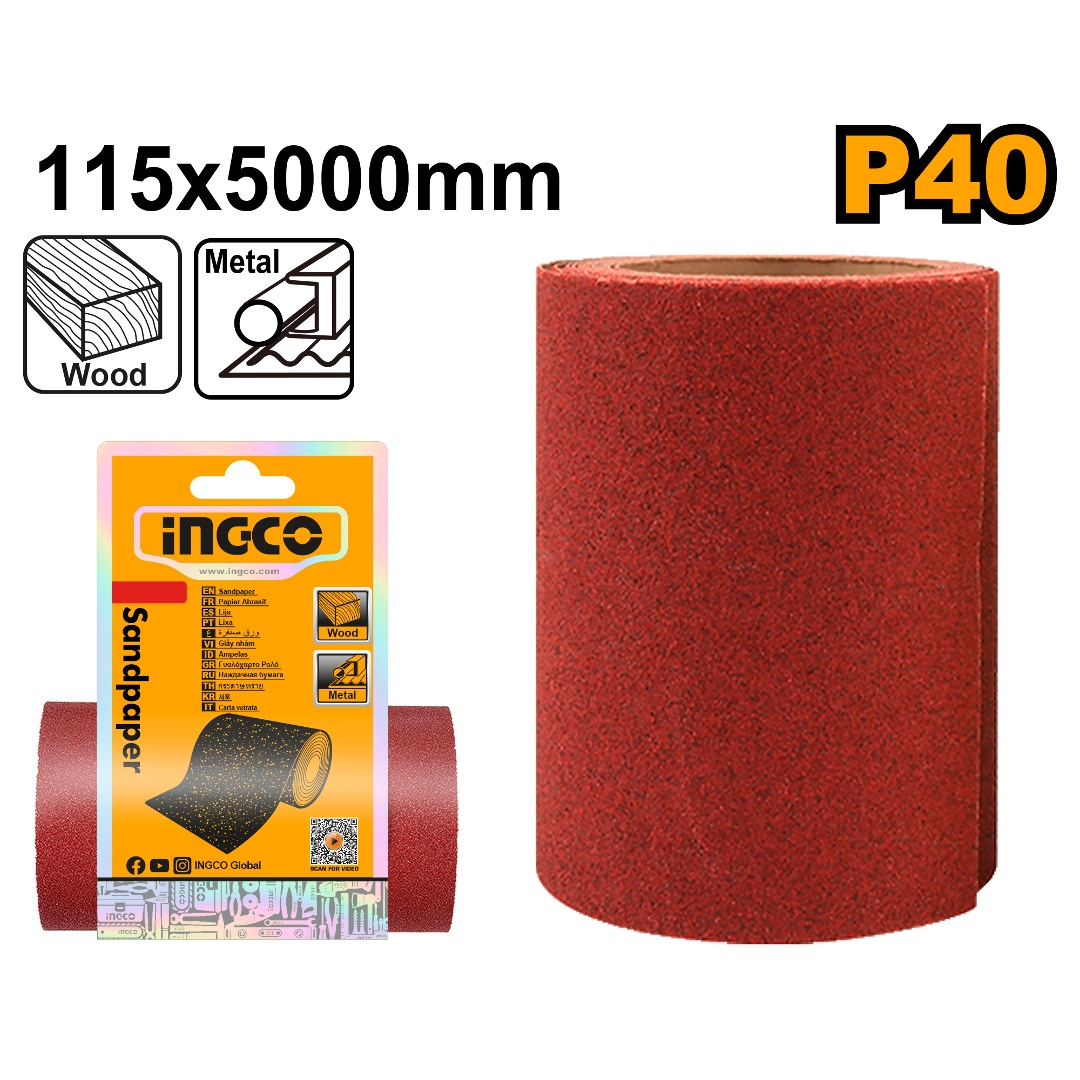 INGCO Sandpaper Roll Grit 100 AKHS760404