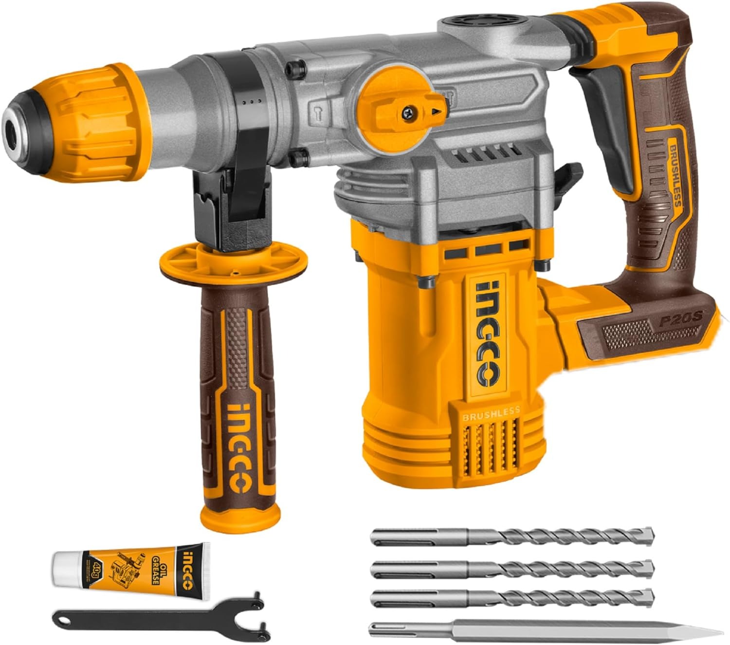 INGCO 20V 4.5g Lithium-Ion Rotary Hammer with Brushless Motor CRHLI20288