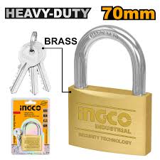INGCO Heavy Duty Brass Padlock 70mm DBPL0702