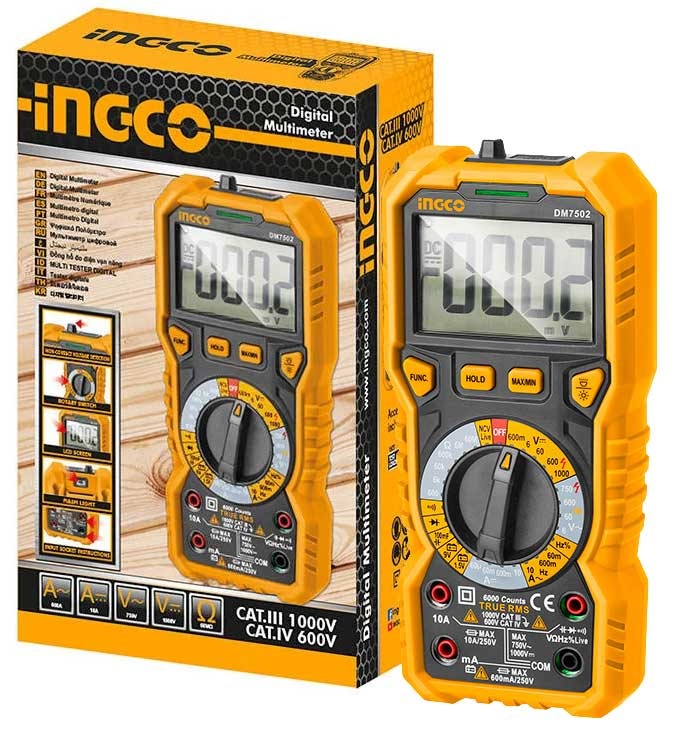 INGCO Digital Electric Multimeter 750VDM7502