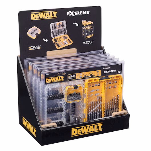 DeWALT Drill Drive Set with Extreme Masonry & Metal Drill Bits 63pc DT70759-QZ