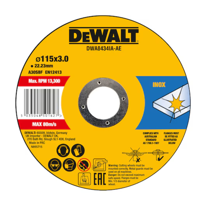 DeWALT Metal cutting wheel T27 115x 3x 22.23mm DWA8434IA-AE