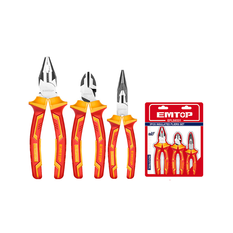 EMTOP Insulated pliers set 3 Pcs EPLS0331
