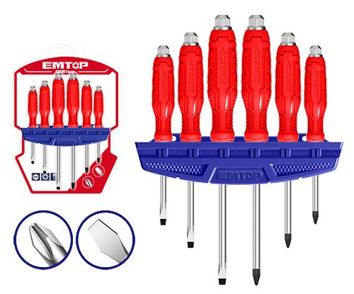 EMTOP Go-Through screwdriver set 6 Pcs ESSTGT0601