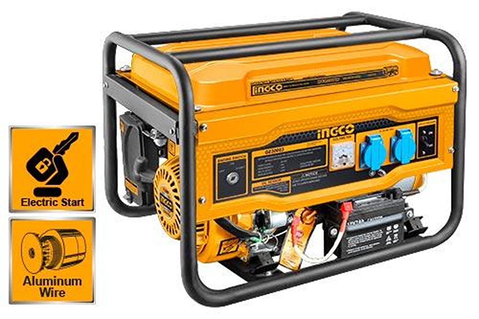 INGCO Gasoline Generator 12Amp 2.8Kw, Starting System Recoil GE30005