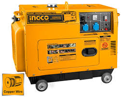 INGCO Silent Diesel Generator 5Kw 9.0HP 20Amp Electrical Start Engine GSE50001