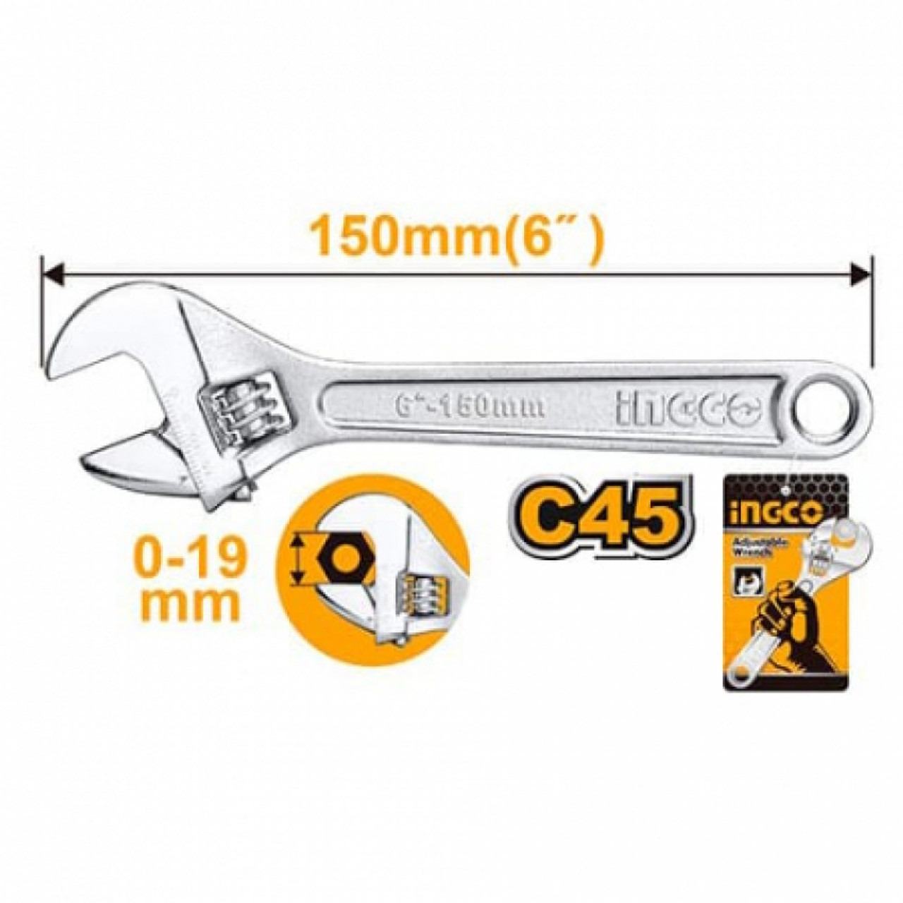 INGCO Adjustable Wrench HADW131062