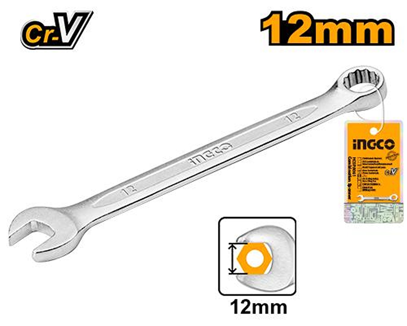 INGCO Combination Spanner 12mm HCSPA121