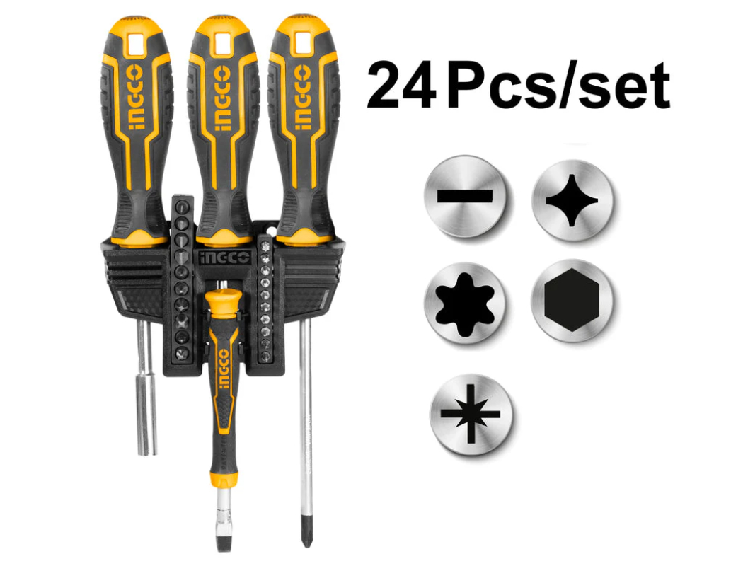 INGCO 47Pcs T-Handle Wrench and Screwdriver Set HKSDB02482