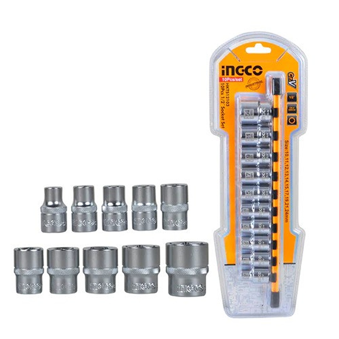 INGCO Industrial Socket Set 10pcs 1/2inches HKTS12103