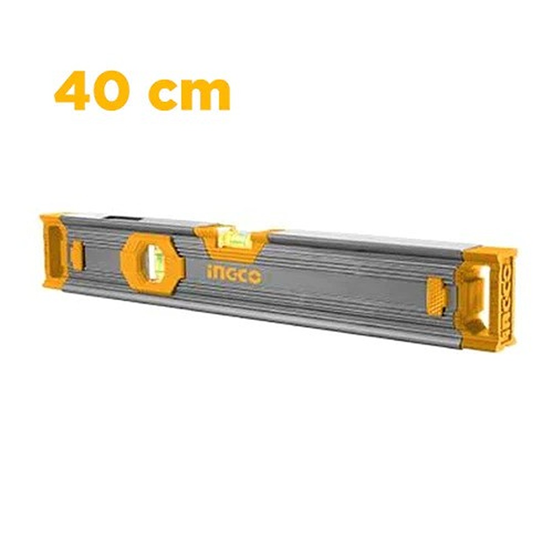 INGCO Spirit Level BAR with 2 Pieces Powerful Magnet, 40cm Length HSL68040
