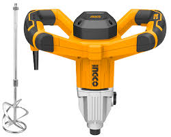 INGCO Power Mixer Paint and Cement mixer With Whisk 1400W, 750rpm, Yellow MX214008